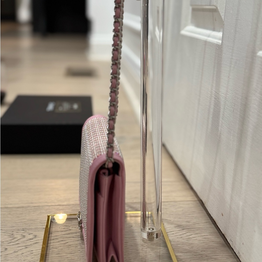 CHANEL Pink Crystal Boy WOC Lambskin Leather CC Crossbody Bag A80287 EUC COA LTD - Picture 4 of 16